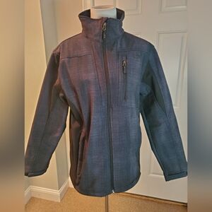 Men's Gray, Black Fleece Lined Jacket -